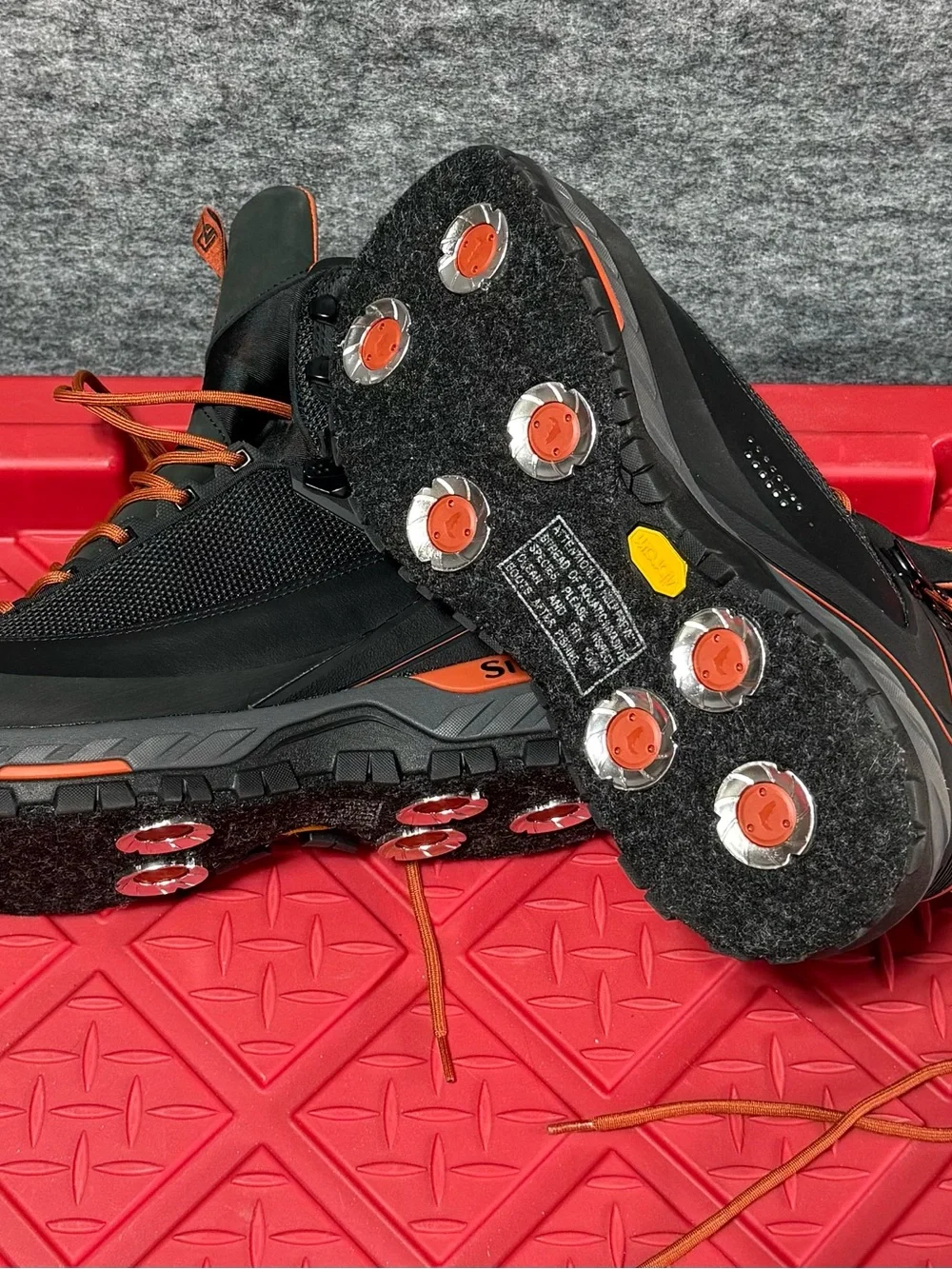 Simms Gray and Orange Men's Trail Boots